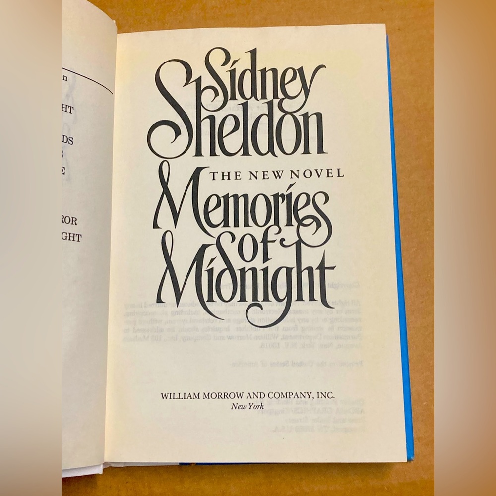 The new novel memories of midnight